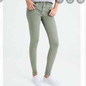 American Eagle Green Skinny Jeans